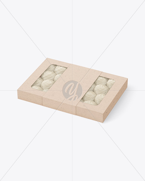 Kraft Box of Chocolate Sweets Mockup