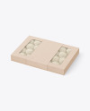 Kraft Box of Chocolate Sweets Mockup