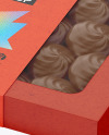 Kraft Box of Chocolate Sweets Mockup