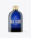 Blue Glass Bottle Mockup