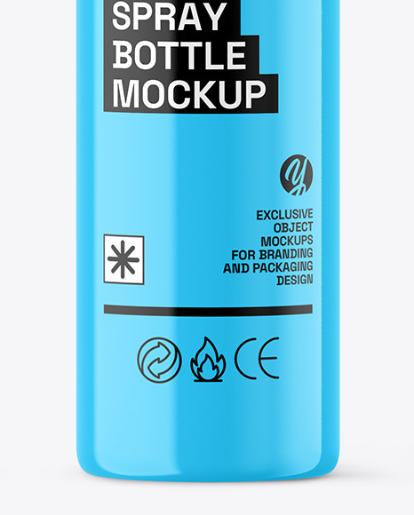 Glossy Spray Bottle Mockup
