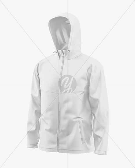 Men's Windbreaker Jacket Mockup - Half Side View