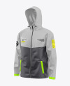 Men's Windbreaker Jacket Mockup - Half Side View