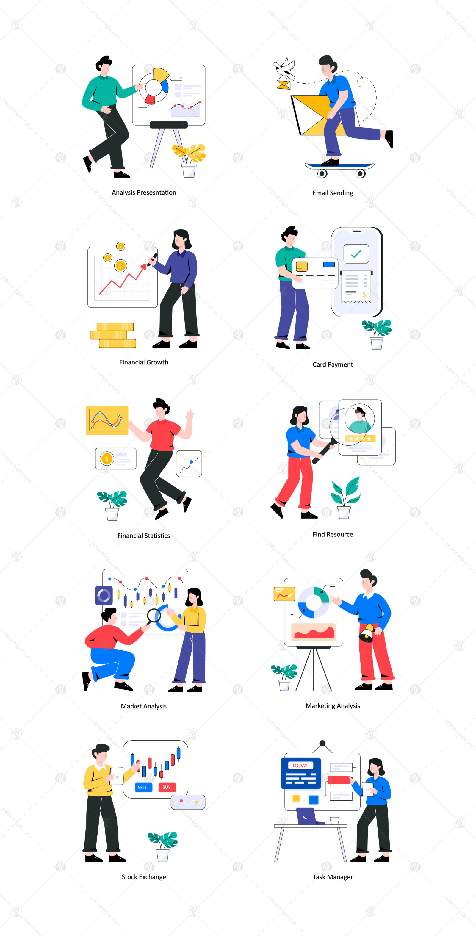 Business Flat Illustration Pack Vol 02