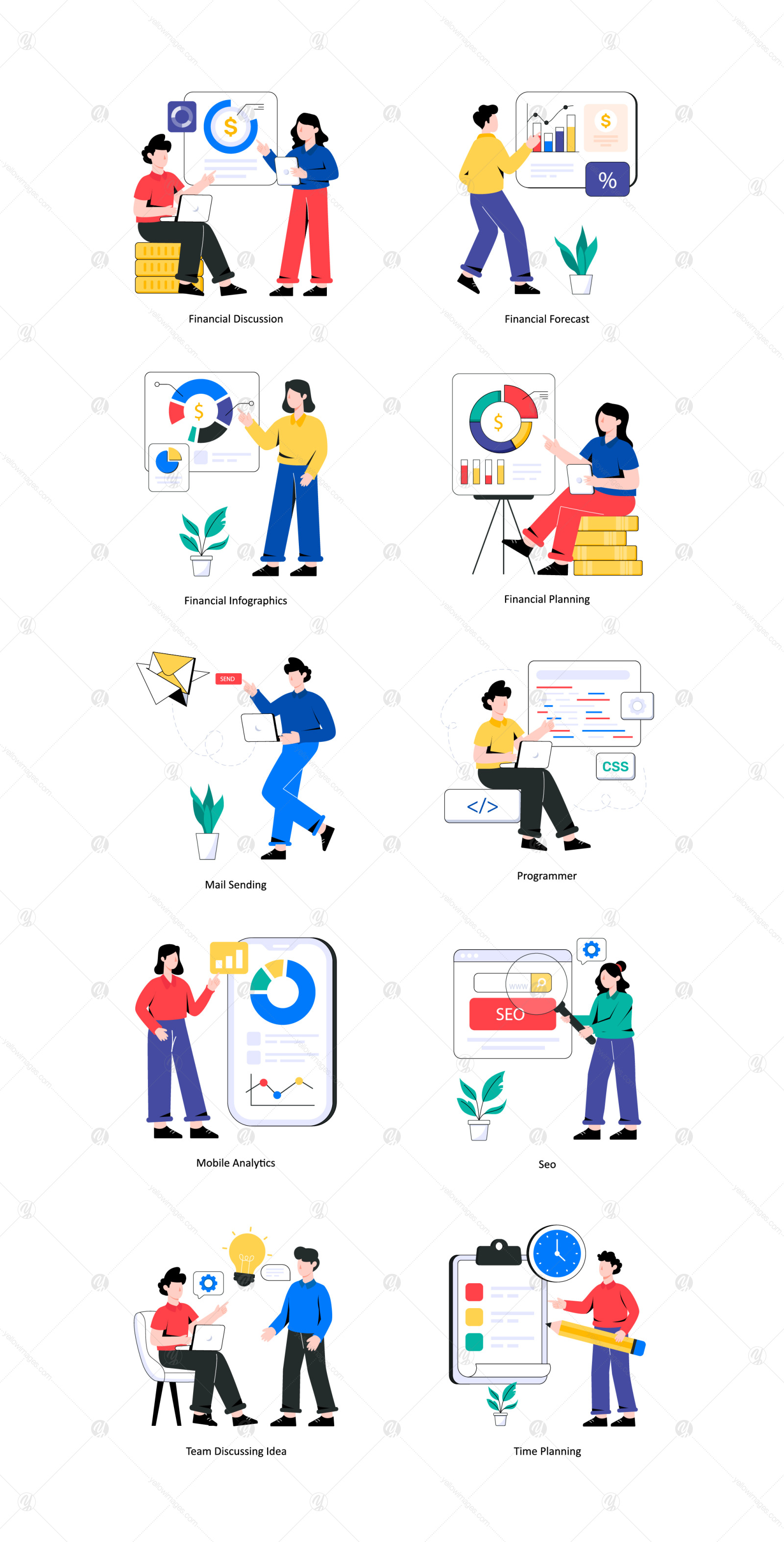 Business Flat Illustration Pack Vol 02
