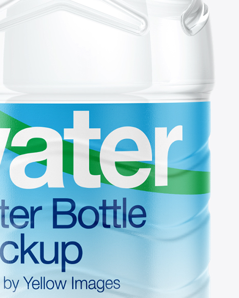 Clear PET Water Bottle Mockup