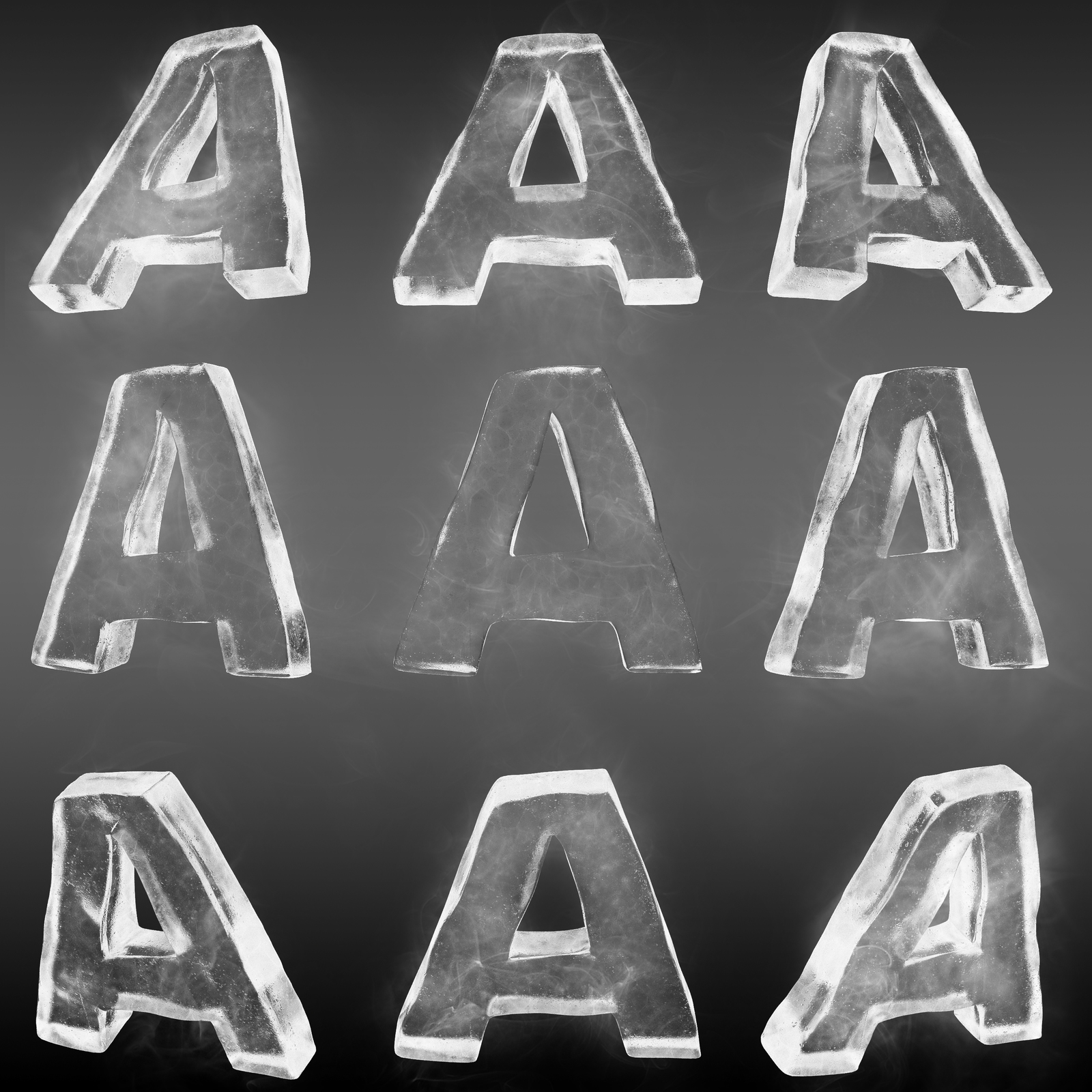 Ice 3D Alphabet