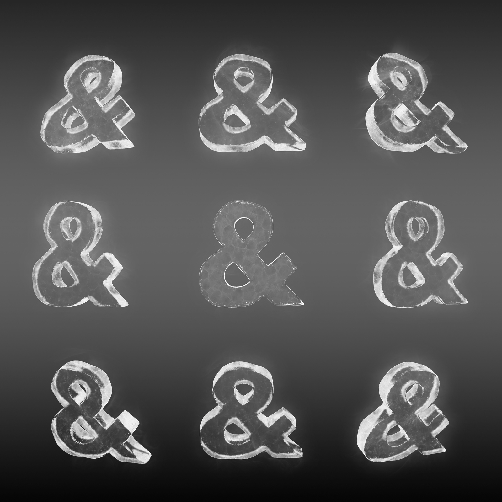Ice 3D Alphabet Ice 3D Alphabet