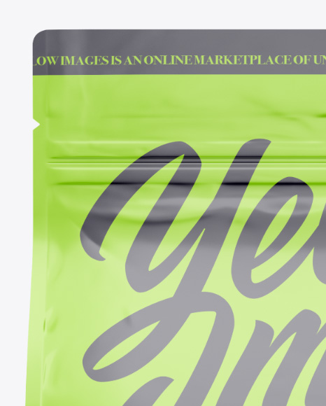 14oz Plastic Food Bag Mockup - Front & Bottom Views