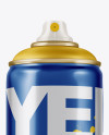 Metallic Spray Can Without Cap Mockup - Front View