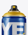 Metallic Spray Can Without Cap Mockup - Front View