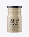 Glossy Ceramic Jam Jar Mockup Glossy Ceramic Jam Jar Mockup
