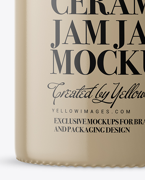 Glossy Ceramic Jam Jar Mockup Glossy Ceramic Jam Jar Mockup