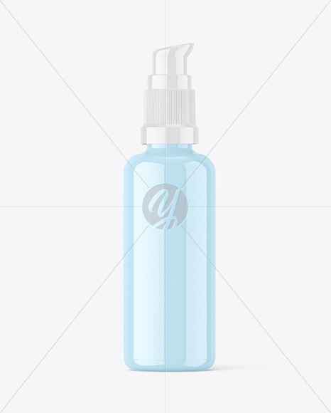 Clear Airless Pump Bottle Mockup