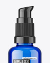 Blue Airless Pump Bottle Mockup Blue Airless Pump Bottle Mockup