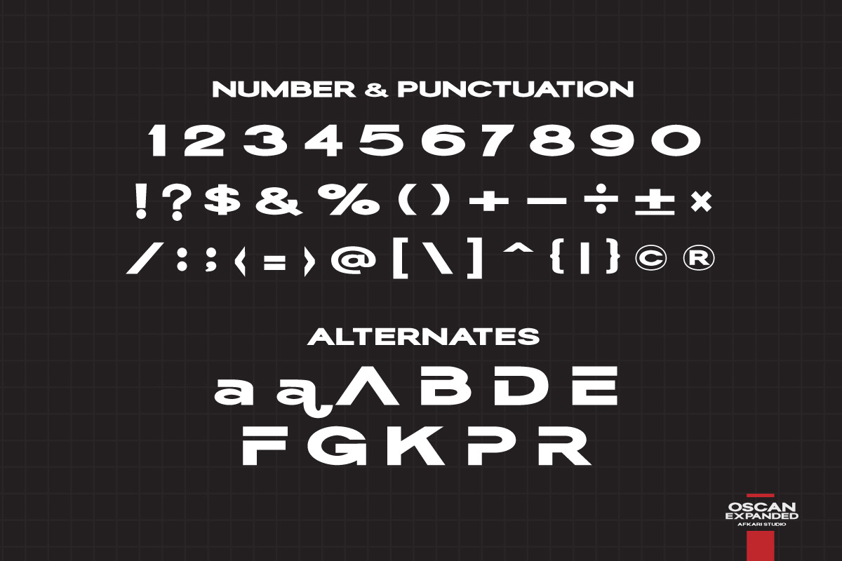 Oscan Expanded - Display Sans Serif Font Oscan Expanded - Display Sans Serif Font