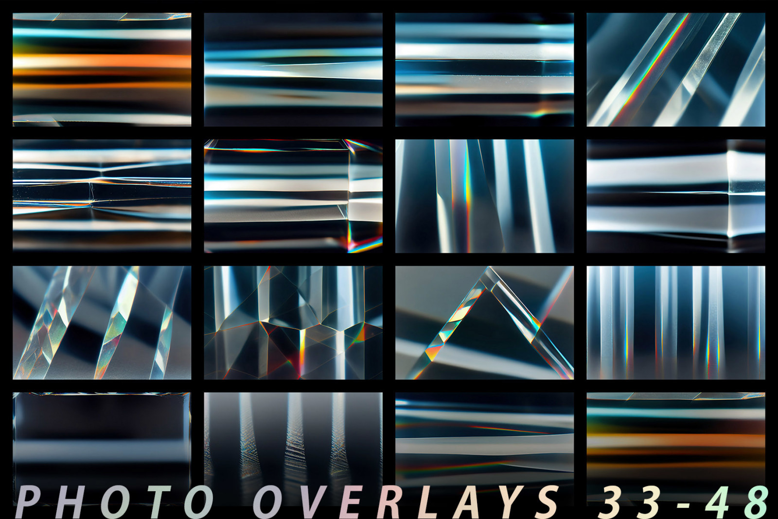 80 Glass Reflection Photo Overlays