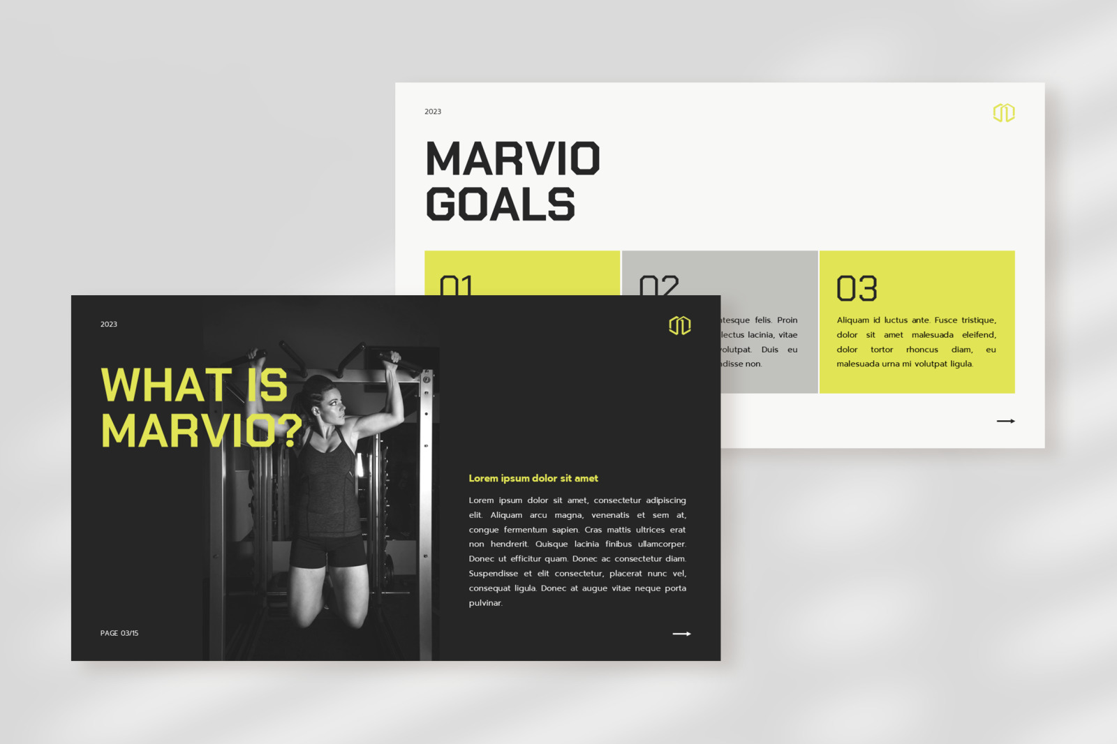 Marvio – pierced lemon bold gym &amp; fitness center presentation