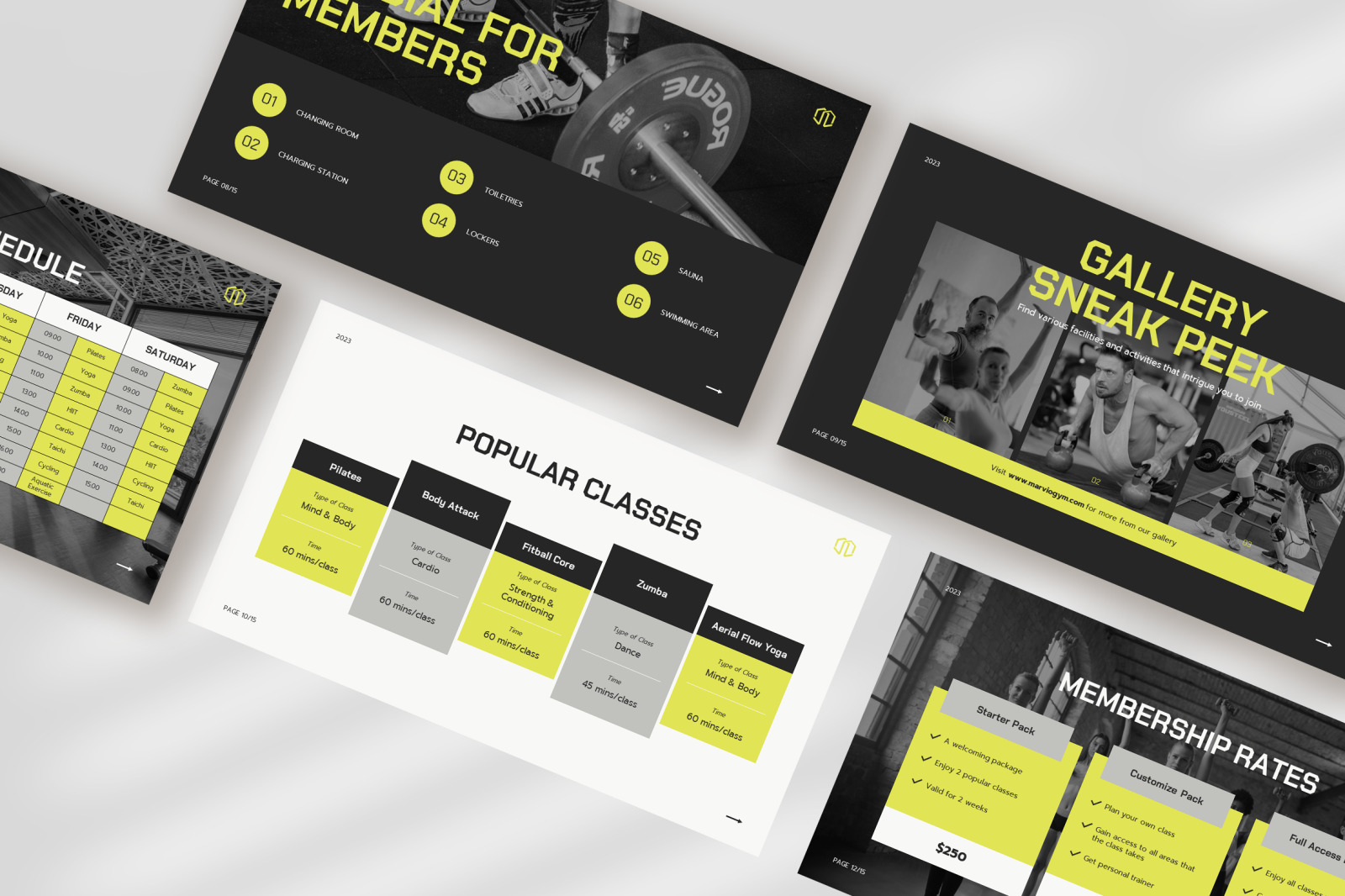 Marvio – pierced lemon bold gym &amp; fitness center presentation