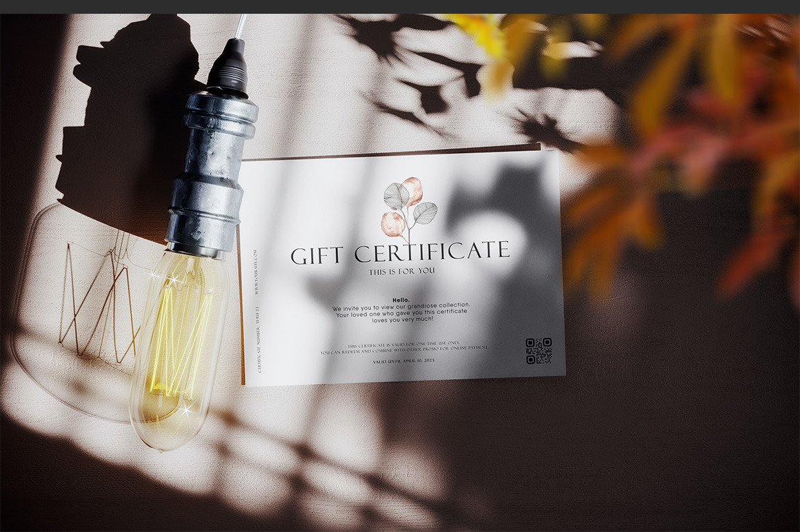 Gift Certificate / Voucher Mockup