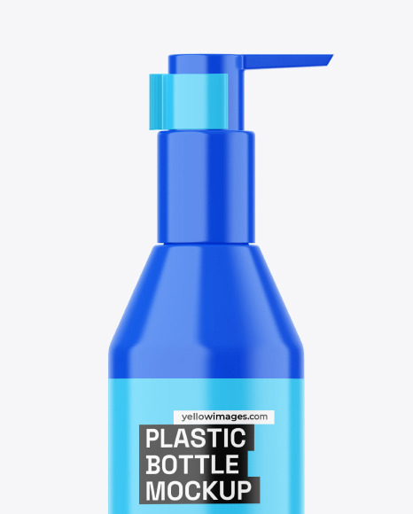 Glossy Cosmetic Bottle w/ Pump Mockup