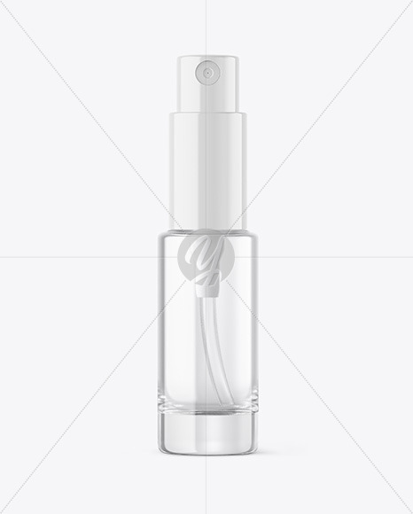 Clear Glass Spray Bottle Mockup