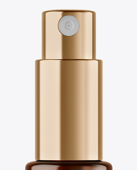 Amber Glass Spray Bottle Mockup