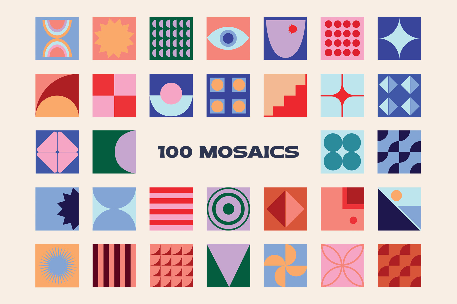 Mosaic Geometrics 262 elements