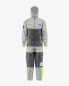 Men's Windbreaker Jacket with Pants Mockup - Front View