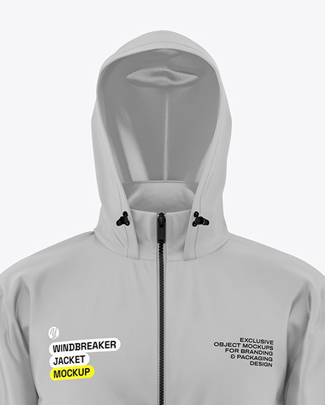 Men's Windbreaker Jacket with Pants Mockup - Front View