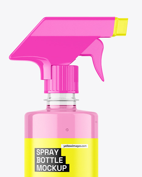 Clear Spray Bottle Mockup