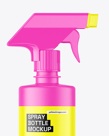 Matte Spray Bottle Mockup