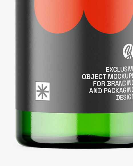 Green Spray Bottle Mockup