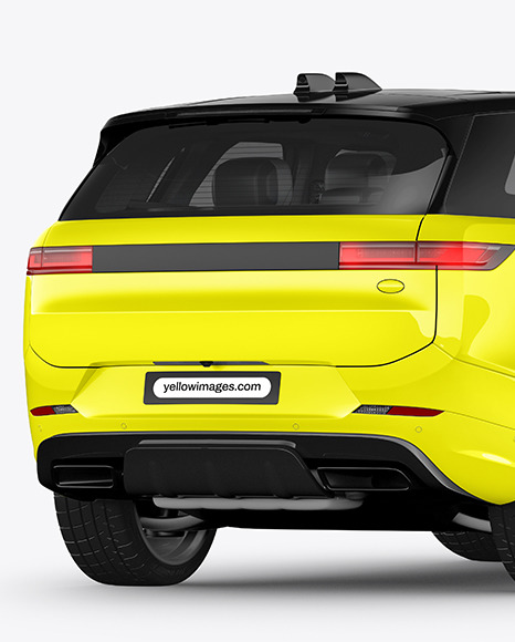 Crossover SUV Mockup - Back Half Side View