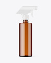 Amber Spray Bottle Mockup