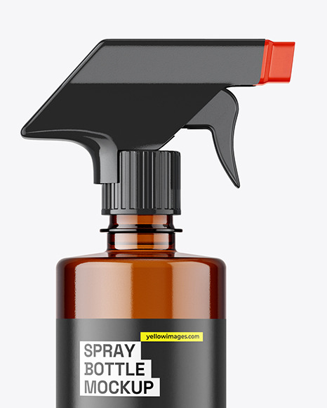 Amber Spray Bottle Mockup