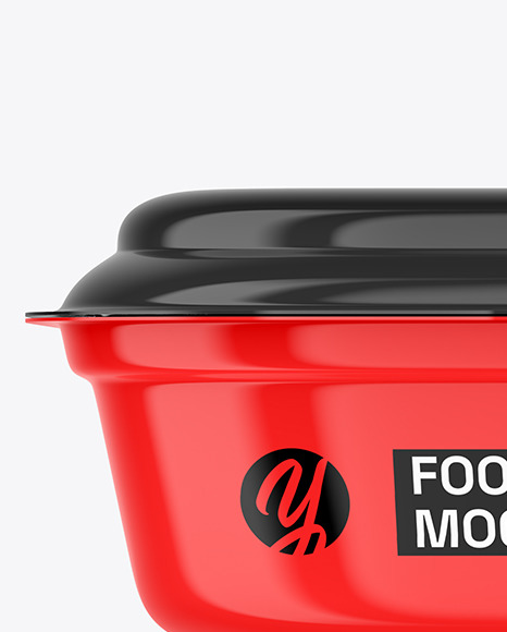 Glossy Paper Food Tray Mockup