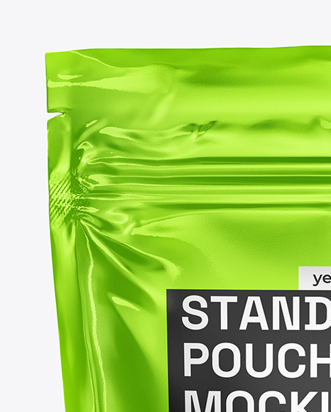 Metallic Stand Up Pouch Mockup