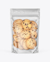 Stand-up Pouch with Cookies Mockup