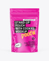 Stand-up Pouch with Cookies Mockup