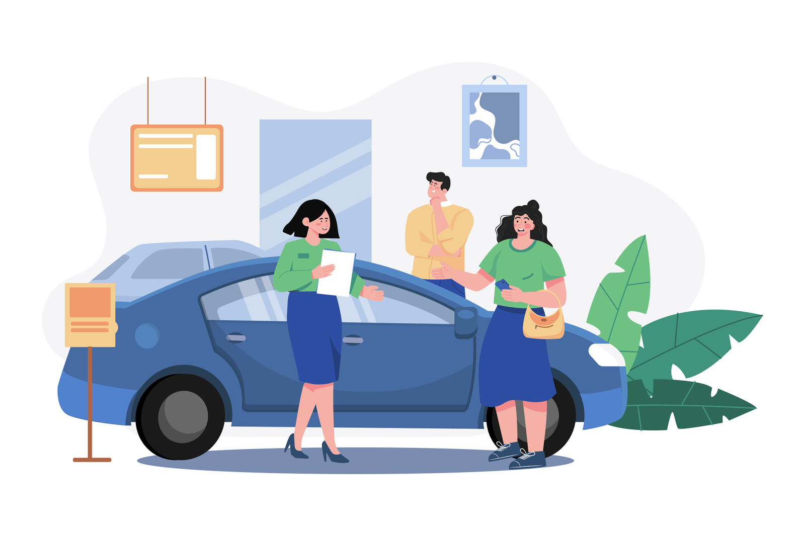 M550_Car Dealership Illustrations_Part 01 M550_Car Dealership Illustrations_Part 01