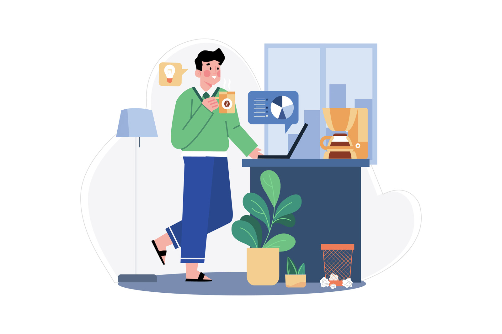 M553_Remote Work Illustration_Part 01 M553_Remote Work Illustration_Part 01