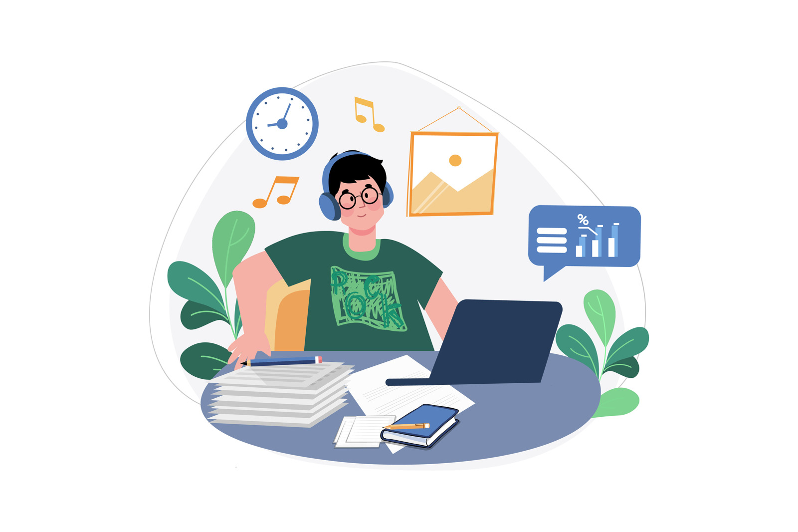M553_Remote Work Illustration_Part 01 M553_Remote Work Illustration_Part 01