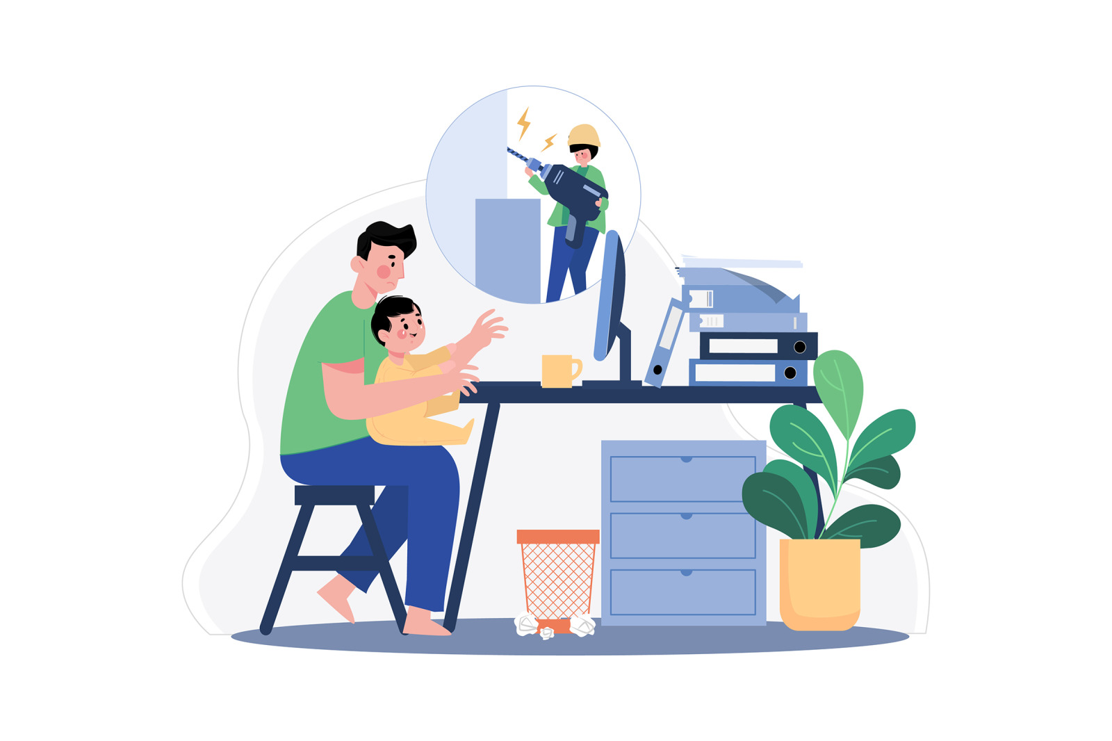 M553_Remote Work Illustration_Part 02 M553_Remote Work Illustration_Part 02