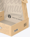 Opened Kraft Mailing Box Mockup