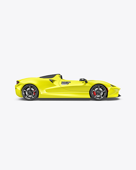 Sport Car Mockup - Side View