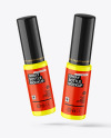 Two Glossy Spray Bottles Mockup