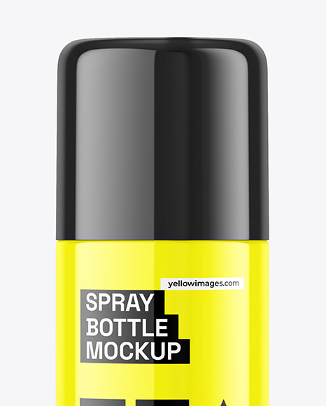 Glossy Spray Bottle Mockup