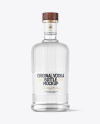 Clear Glass Vodka Bottle Mockup