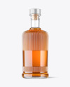 Clear Glass Whisky Bottle Mockup